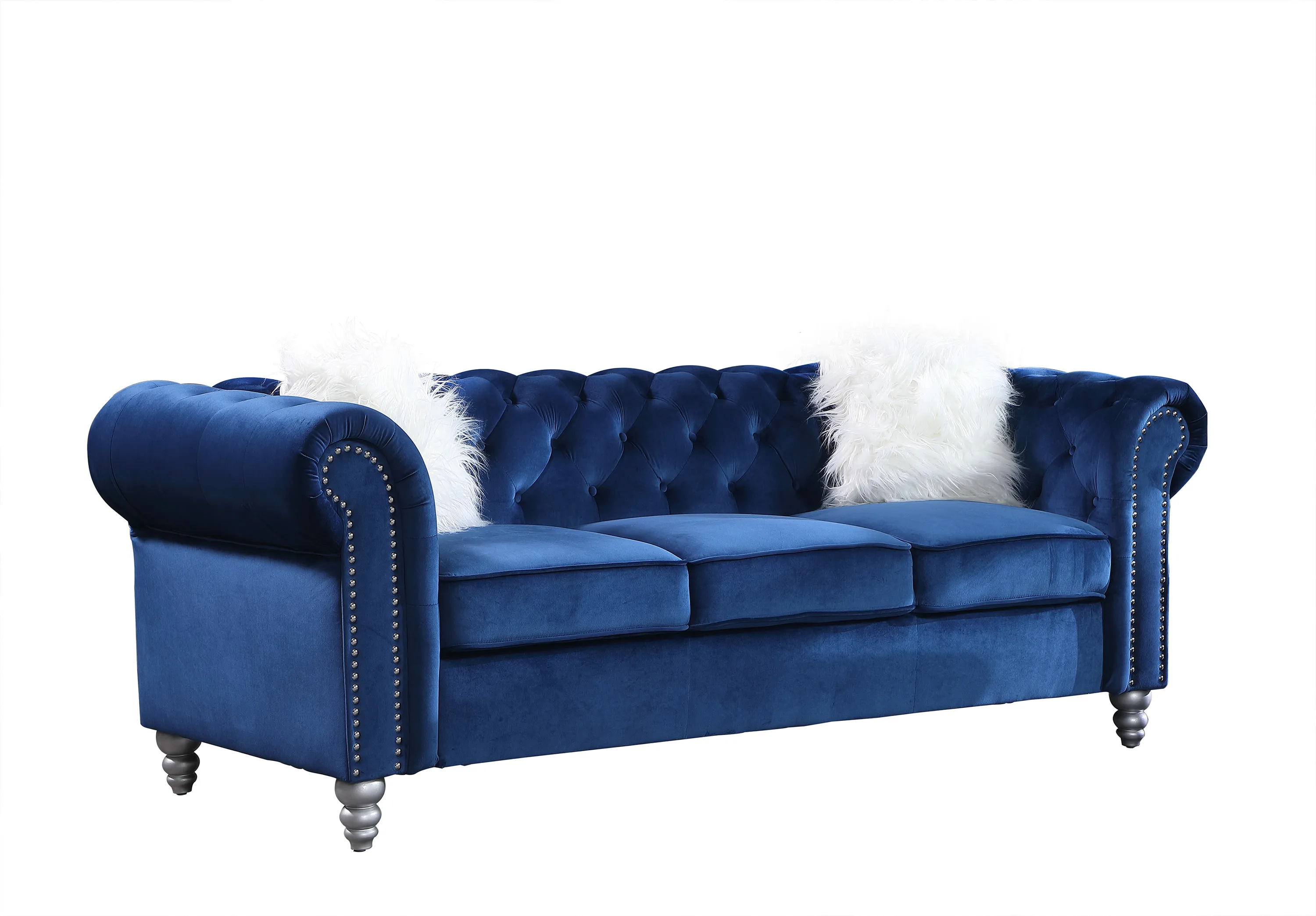 客厅沙发酒店经典豪华chesterfield天鹅绒沙发装饰面料