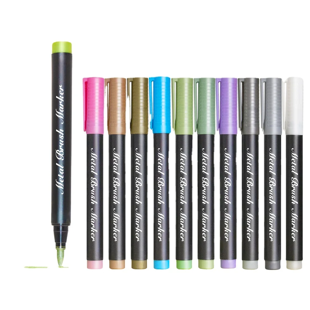 Metallic Color Metal Paint Pen Black Competitive Advantage Enamel - Main Image