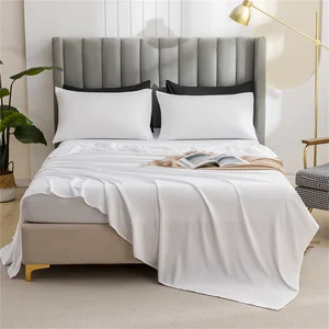 Wholesale 100% Cotton All Size Bed Sheet 4 Piece Sets All Season Bedding Soft for Hotel School Home