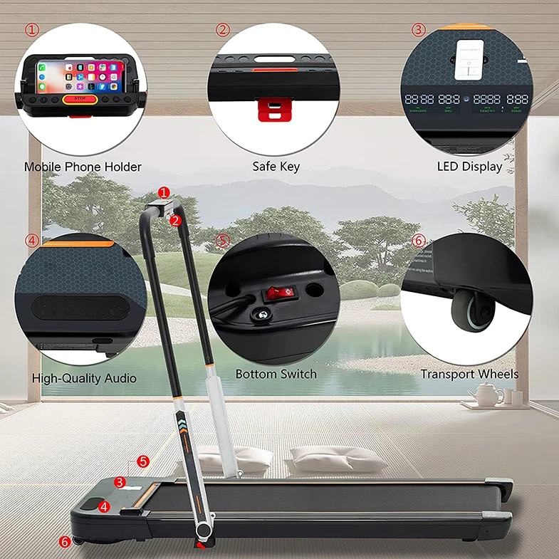 Brand Sports Equipment Hot Sale Mini Indoor Electric Treadmill Leg Exercise Machine Motorized Walking Treadmill