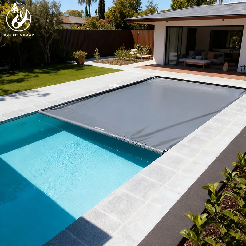 Water Crown PVC Swimming Pool Cover Durable Thermal Insulation 1 Year Warranty Customizable Made in Guangdong