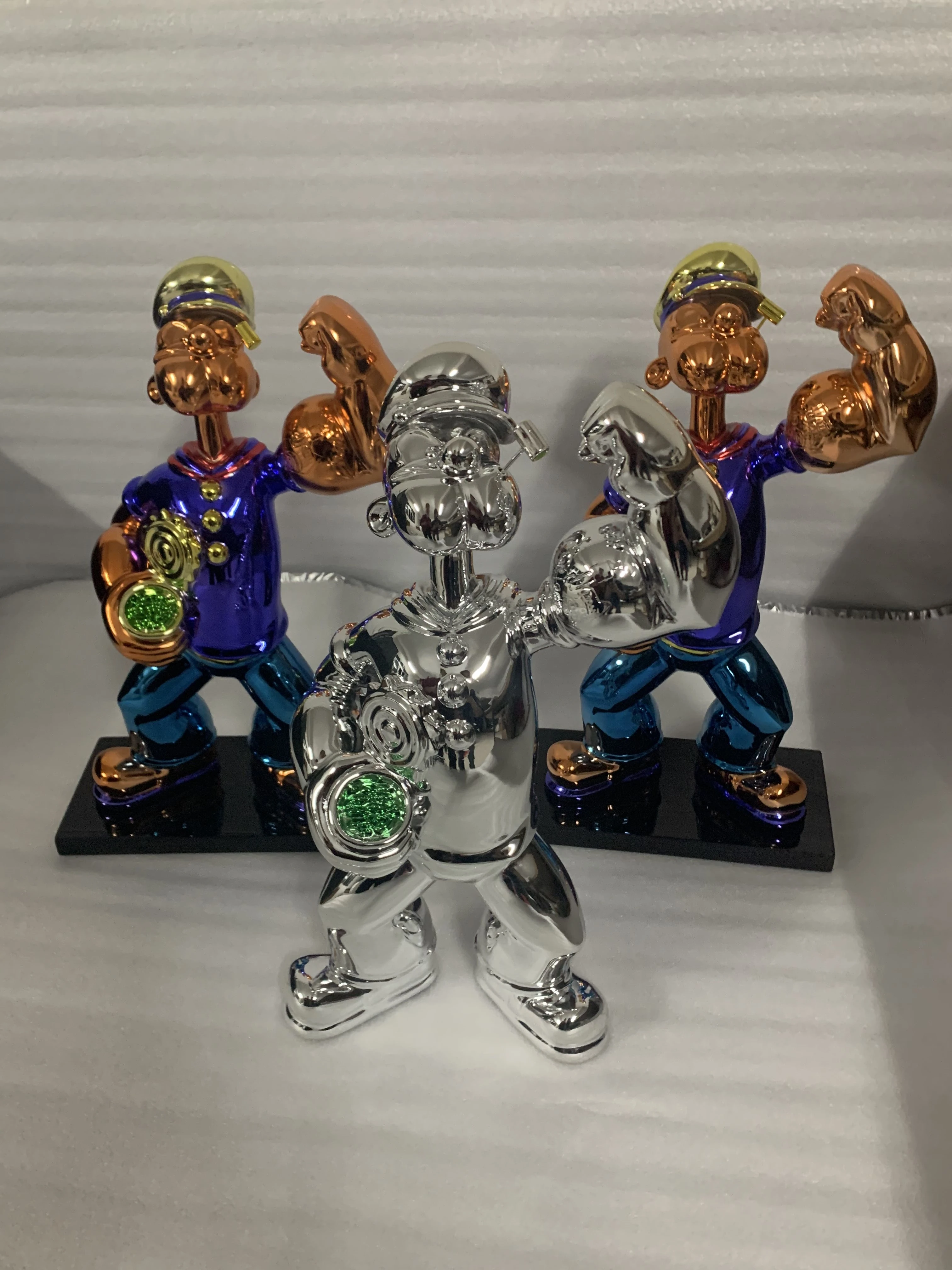 Shopping Mall Window Display Cartoon Figure Statue Resin Fiberglass Popeye Sculpture Factory Supply