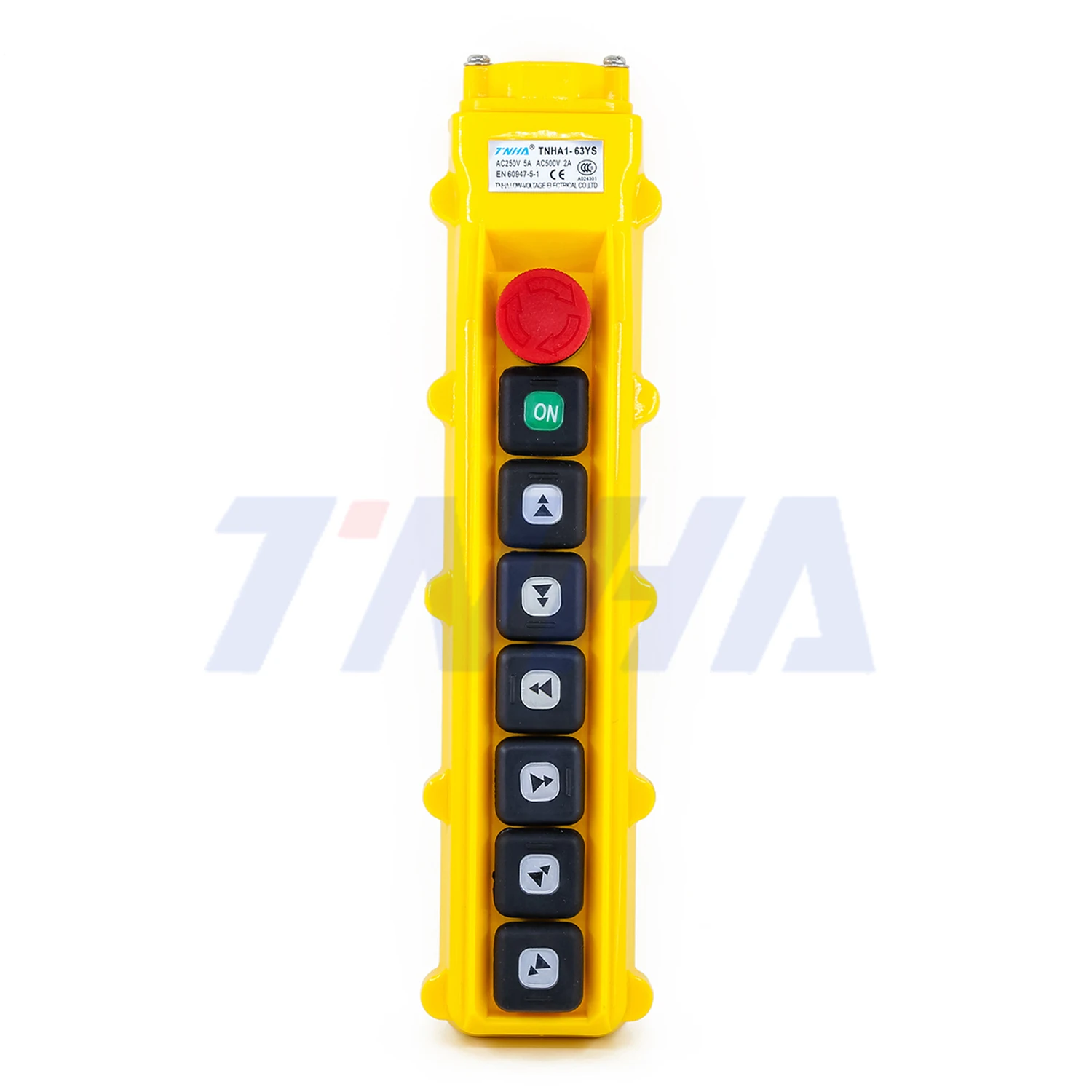TNHA1-63YS Automatic Reset Button Crane Push Button With Emergency Stop