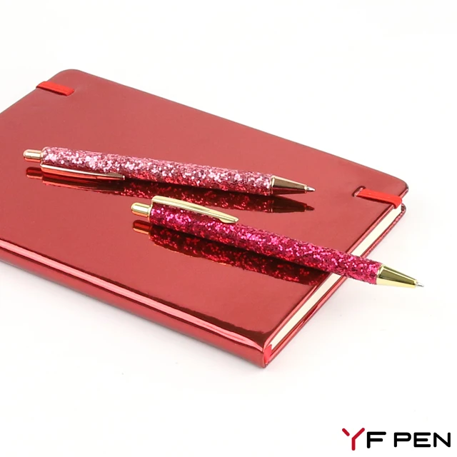 Акция 2021, розничная продажа, подарок для девочки, цветная блестящая металлическая ручка с блестками, Индивидуальный Дизайн OEM