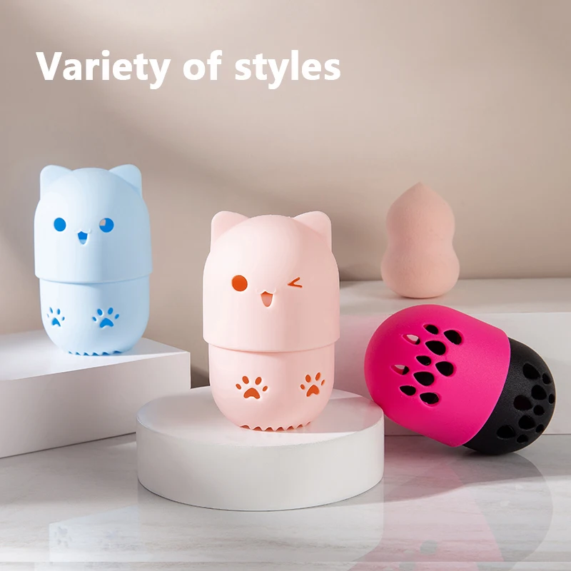 
Спонж для макияжа, блендер для путешествий, губка для макияжа, силиконовый футляр для переноски, держатель губки для макияжа 