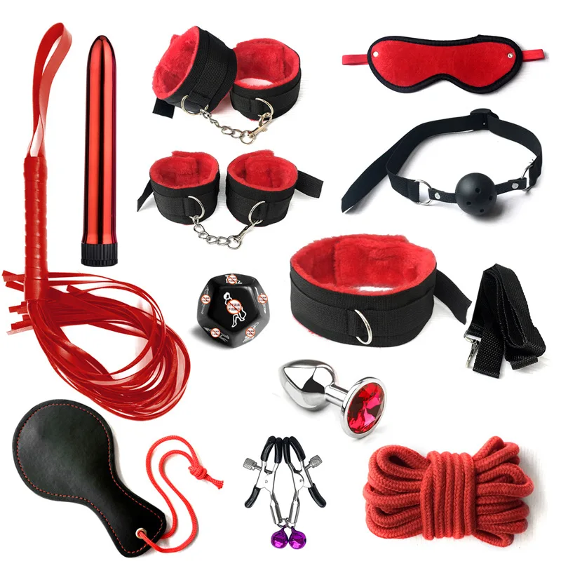 sex toys handcuffs SM Set Adult Sex Toy for Couple BDSM Restraint Kit Bondage Handcuff Fetish main image 0
