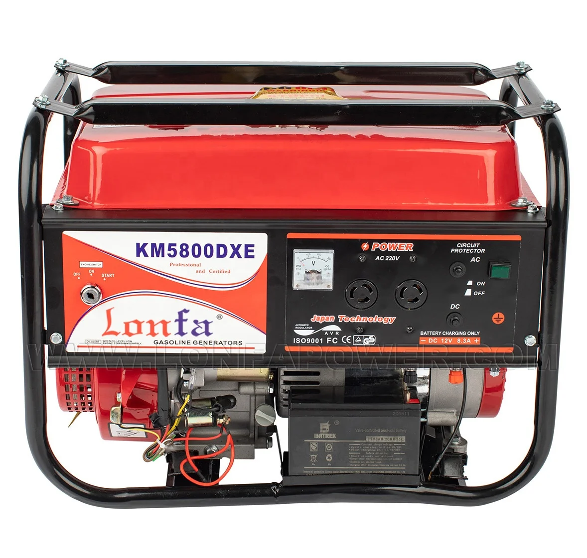 KING TOYO MAX Power Electric Generators 2.5 KW 2.5 KVA 2.8KW 3KW 7hp 3kva 3000rpm 3600rpm Generator Gasoline KM5500DX KM5800DXE