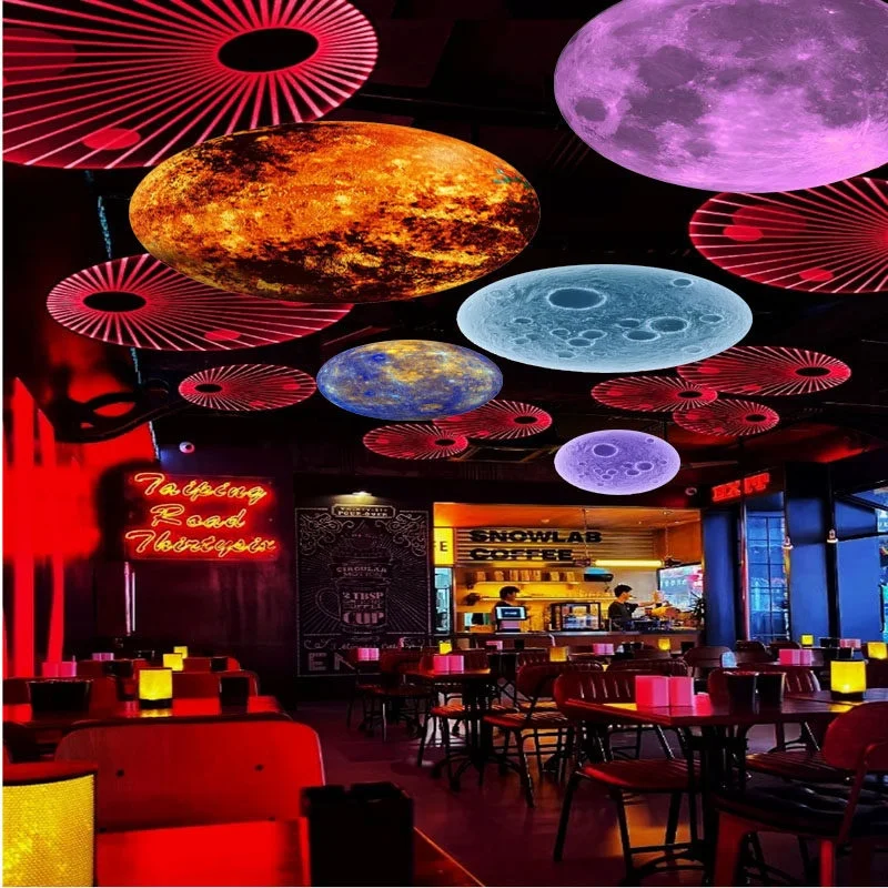 Eisen-LED-bunte variable Lichtleiste als Kronleuchter für Kneipe, Cocktailbar, Spielhalle, Billardraum und Poolraum mit Fernbedienung – zweckmäßig einsetzbar