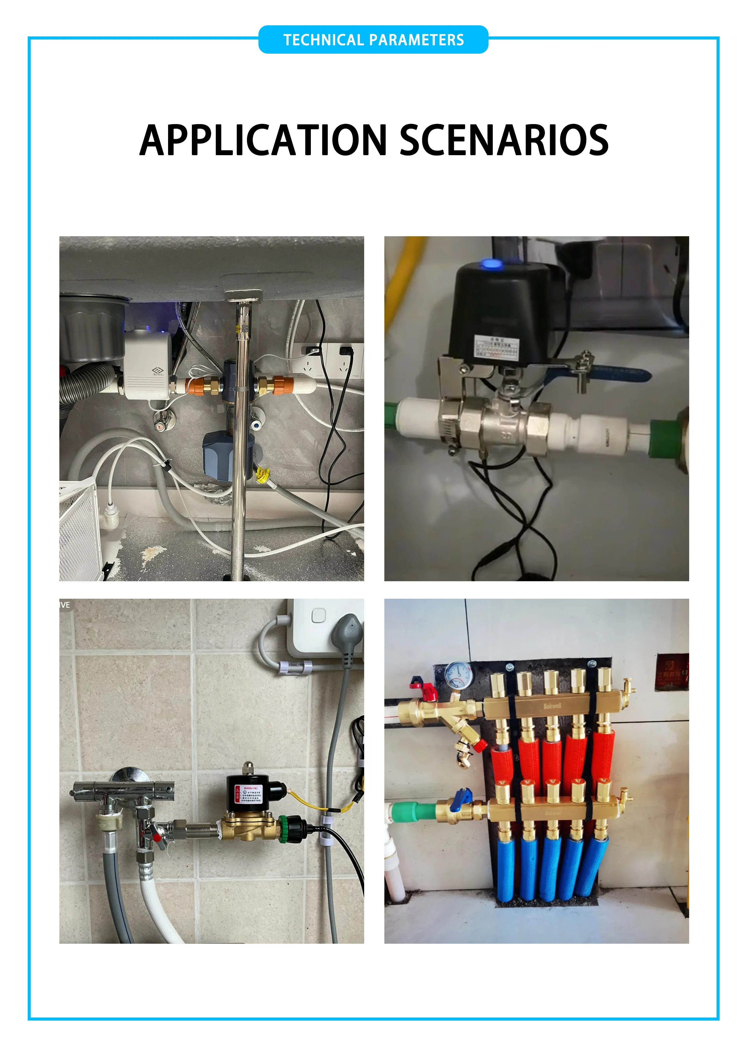 Bornic Hot Auto Shut off Valve for Water Leak Water Leak Detector with Shut off Valve with Alarm Detection Water Leak Stop Valve
