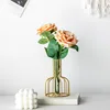 Test tube flower vase rose champagne 2