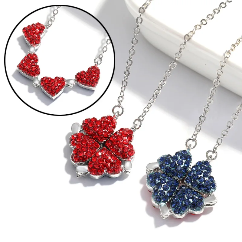 Stainless Steel Double Clover Charm Necklace