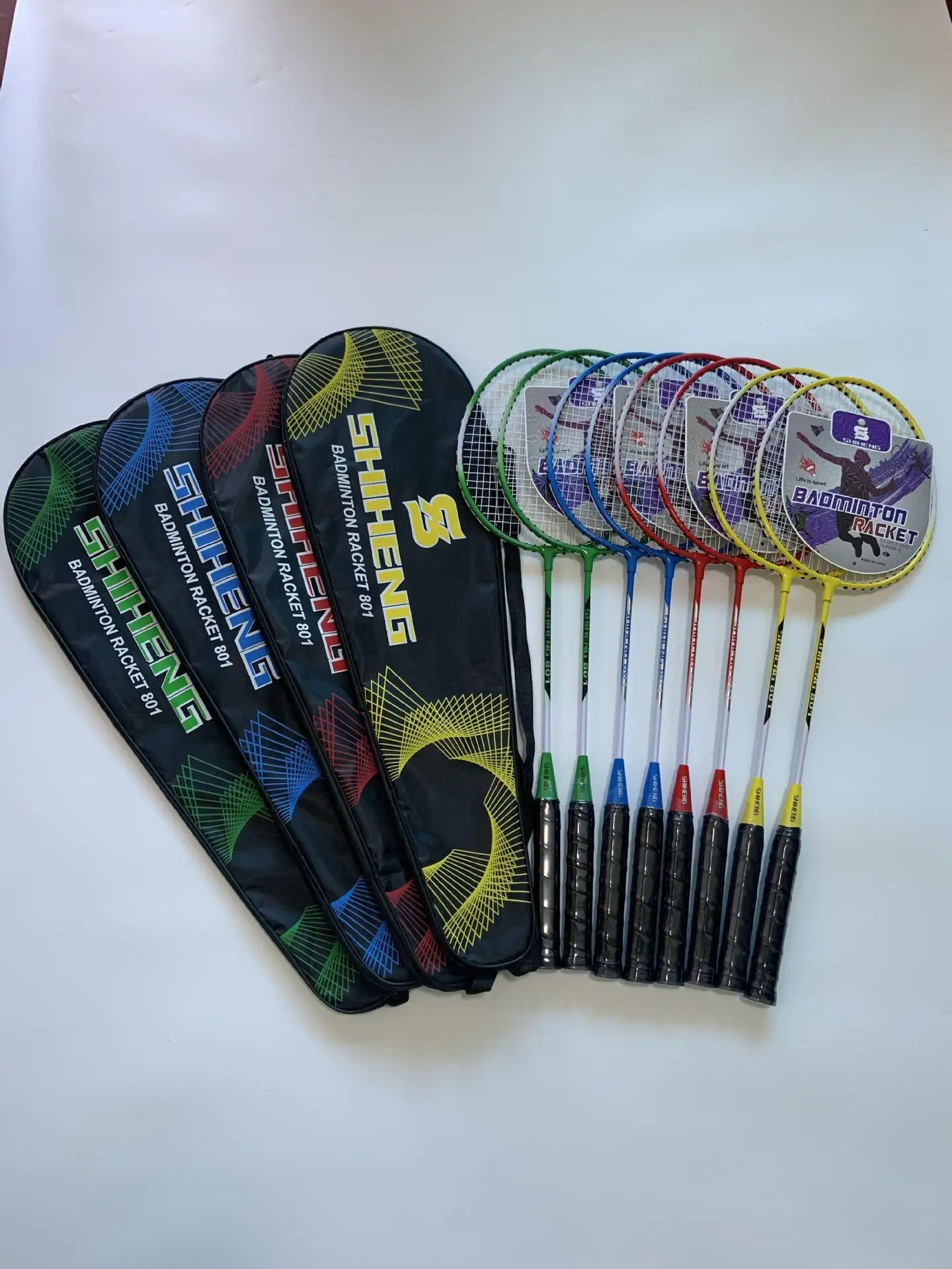 High Quality Hard Ferroalloy Badminton Racket for Indoor and Outdoor Entertainment Direct Factory Wholesale