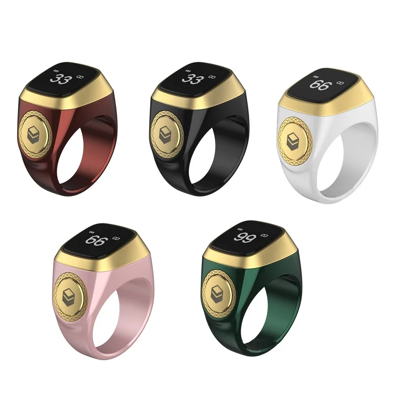 Smart Ring Zikr Plastic Counter Muslim Tasbih Online Azan Sunrise Alarm Clock Smart Ring for Phone