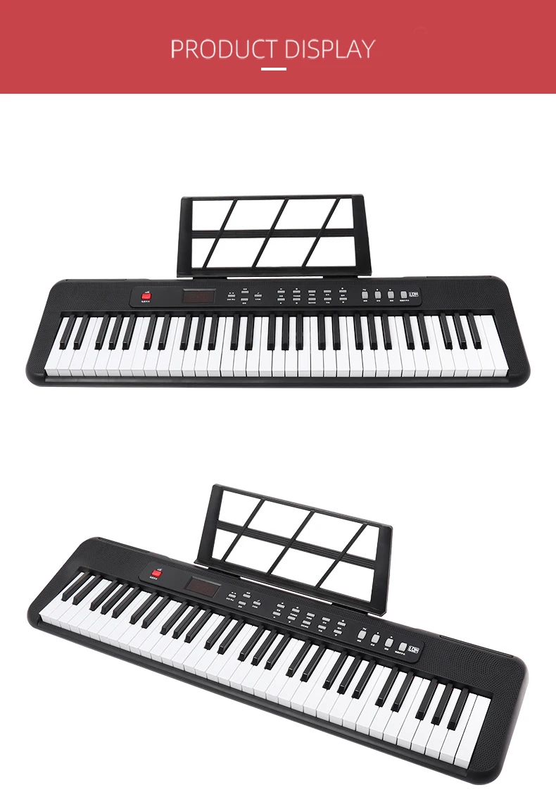 Simulation midi 61 Keys Electronic Keyboard Musical Instrument For Wholesale factory