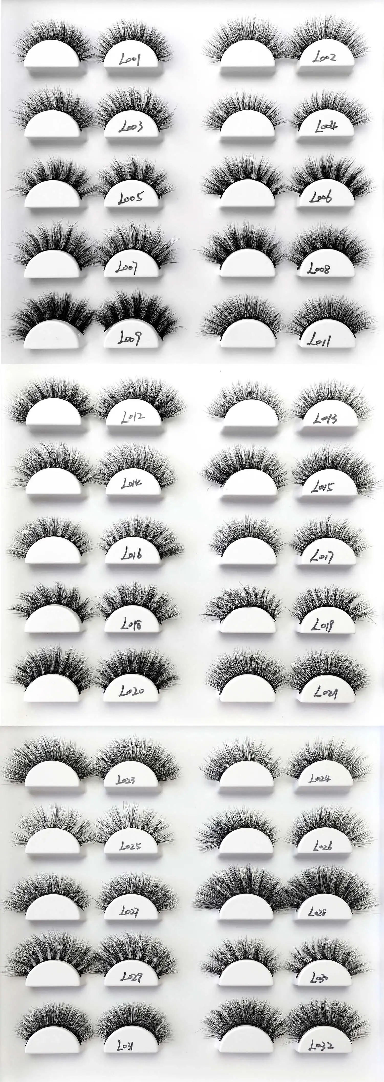 Customized Packing Handmade Russian Strips Eyelash Deep D Curl Fluffy