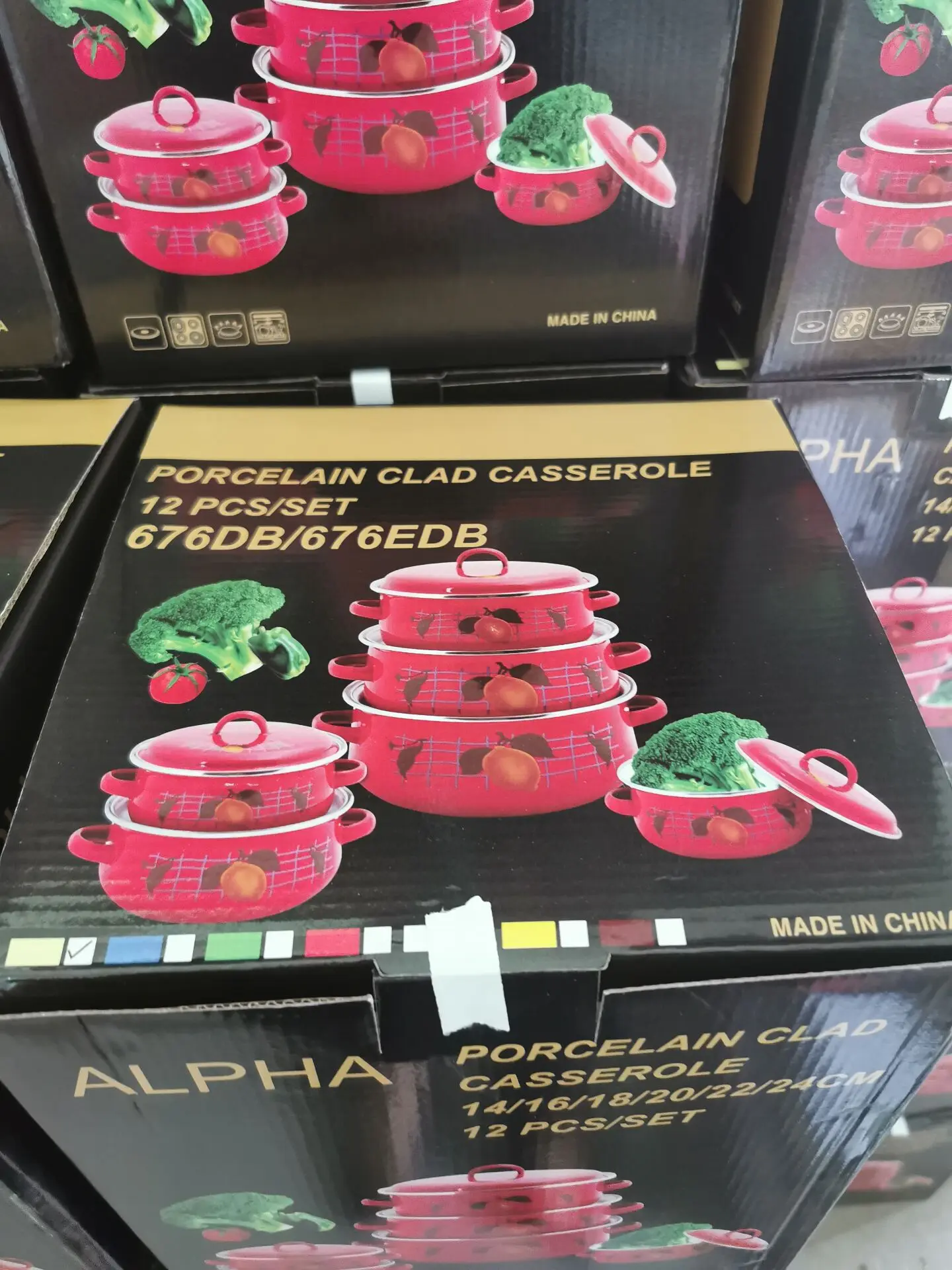 HOT SALE 3PCS DECORATED  ENAMEL CASSEROLES    REOONA CASSEROLE SET    ENAMELWARE  COOKWARE SET