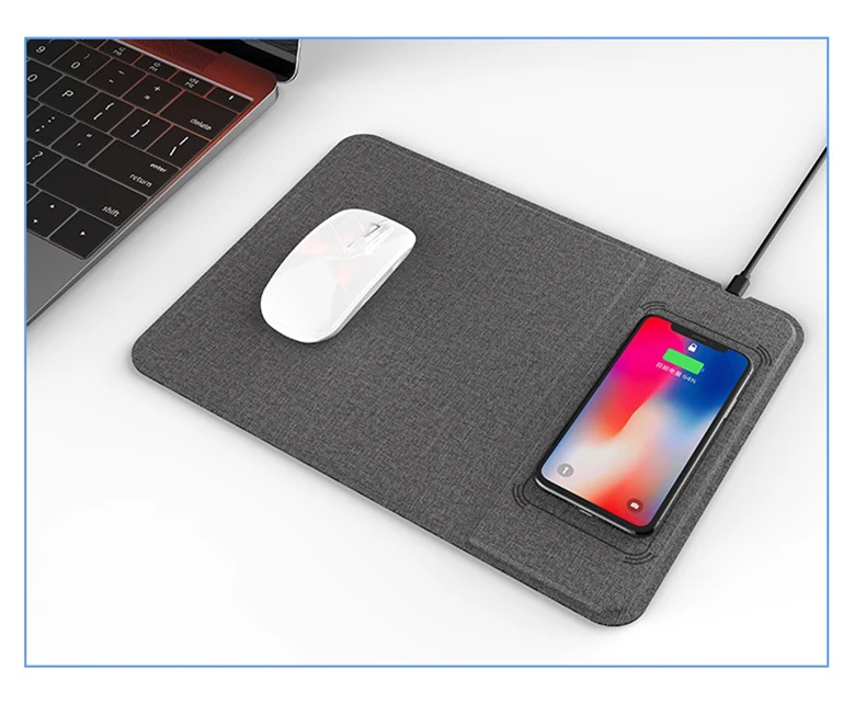 Custom Personalized Logo Printed Giant Mousepad 15w Fast Qi Wireless