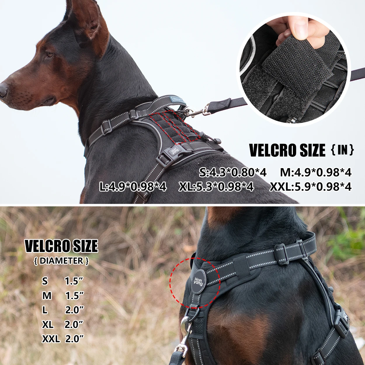 Custom Luxury K9 Oxford Nylon Pockets Dog Harness Tactical Training