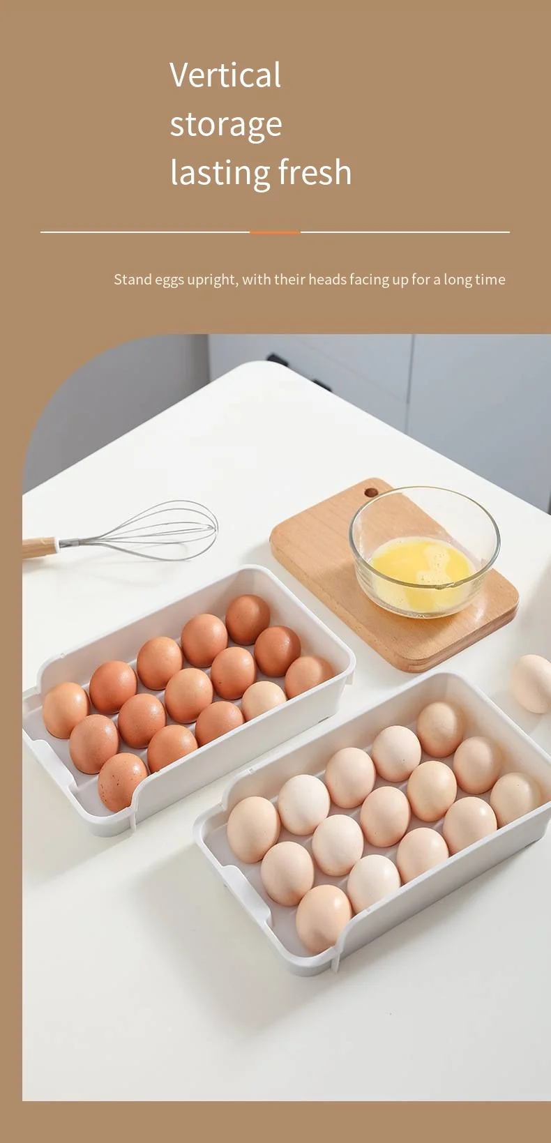 New creative can superimpose egg box refrigerator Drawer type fresh-keeping box egg storage box supplier