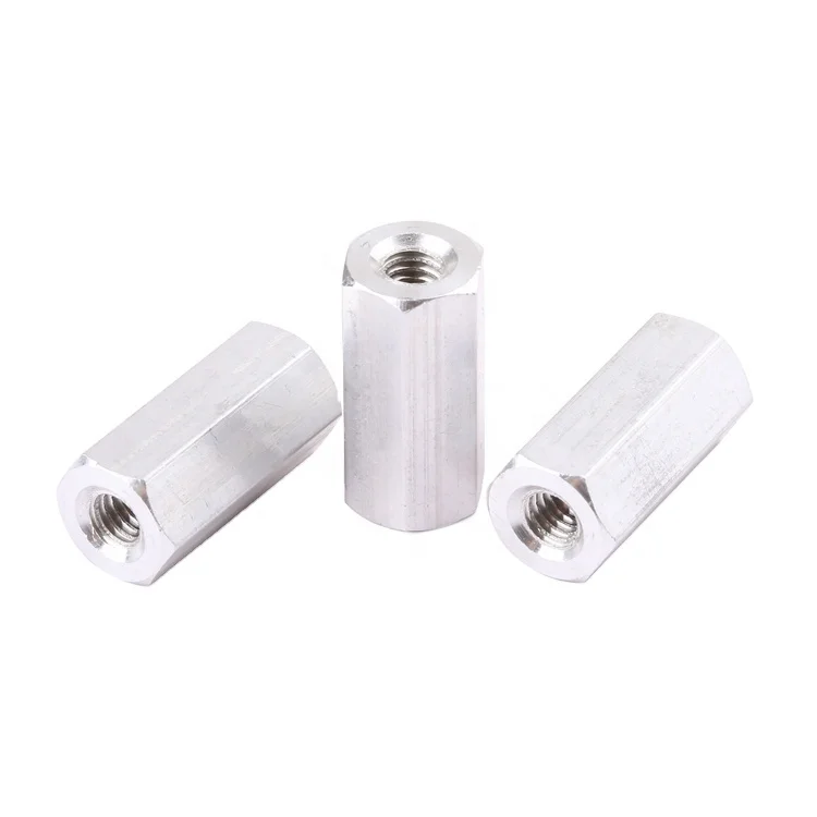 Bolt and nut external hexagonal nut sleeve 6063 aluminum fasteners screws for electronics industry