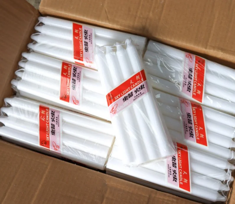 Professional Candle Factory Transparent White Candles Cheap Wax Africa Candle For Nigeria Market