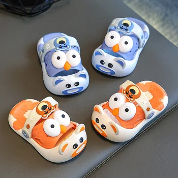 Children's Cartoon Cute Slippers Sandals Summer Beach Walking Shoes Boys Girls Waterproof Antiskid Bathroom Baby Slippers