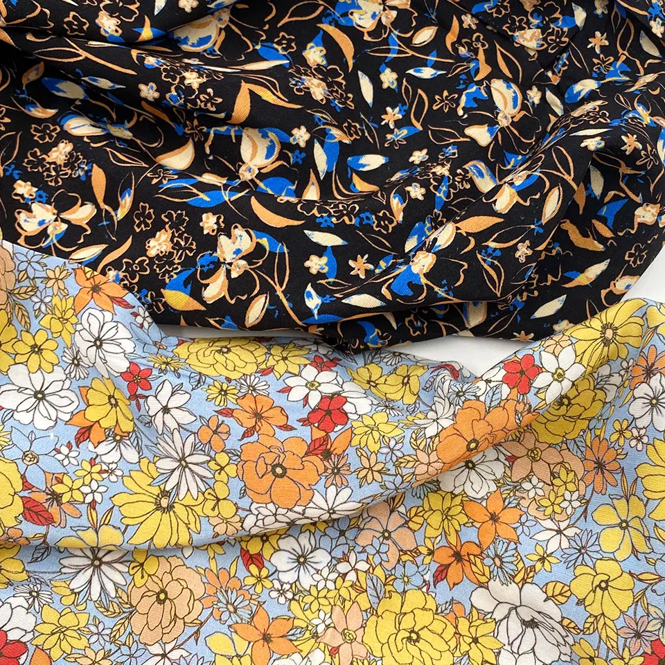 Keqiao тканые текстовые мельницы бразильское платье с цветочным принтом, батти, 120 г/кв. М, плоская 100% вискозная ткань из вискозы