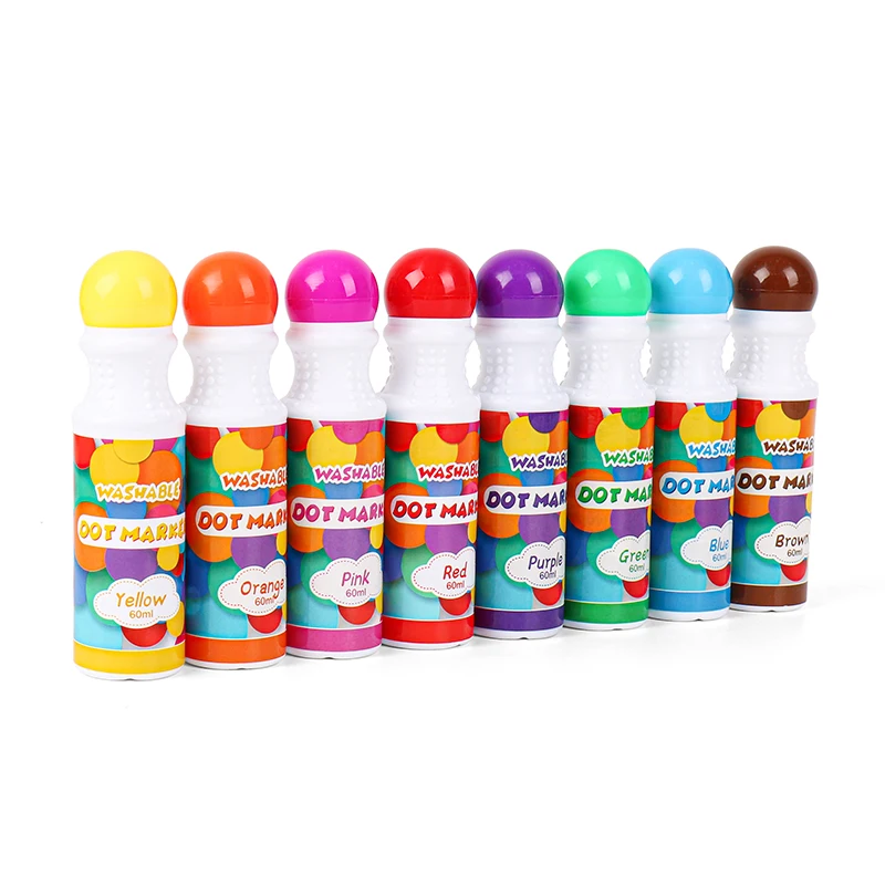 OEM 18mm Nibs 60ml Dot Marker Washable Paint Brush Pen Bingo Dabber Art Markers for Kids Drawing Toys