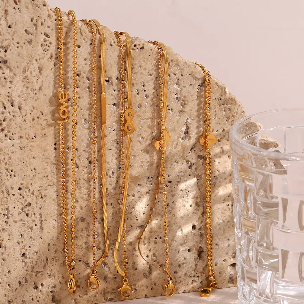 Customizable Wholesale Fashion Jewelry Stainless Steel Double Layer