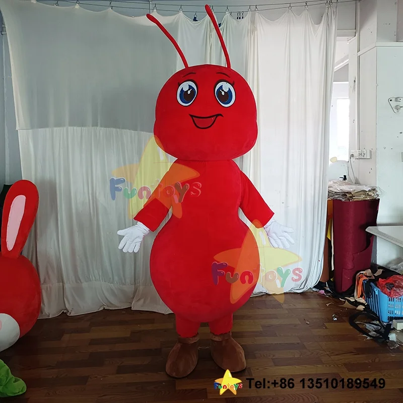 Funtoys New Red Ant Cartoon Mascot Costume Custom Fancy Dress Cartoon