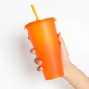 Tasse à paillettes orange (sans changement de couleur)