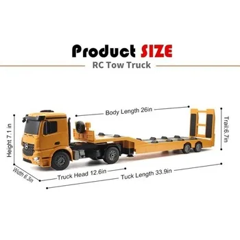 1:20スケールフラットベッドトレーラーおもちゃダブルイーグルE562-003