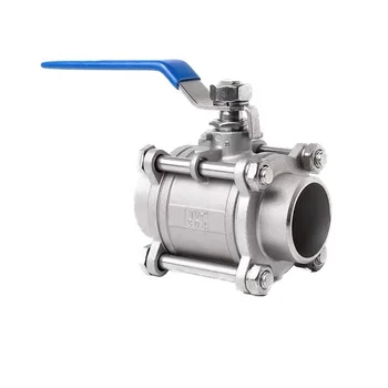 China Manufacturer: Hydraulic Industrial 1" 3PC 201 SS Ball Valve, ANSI/DIN, DN15, ISO9001 Certified