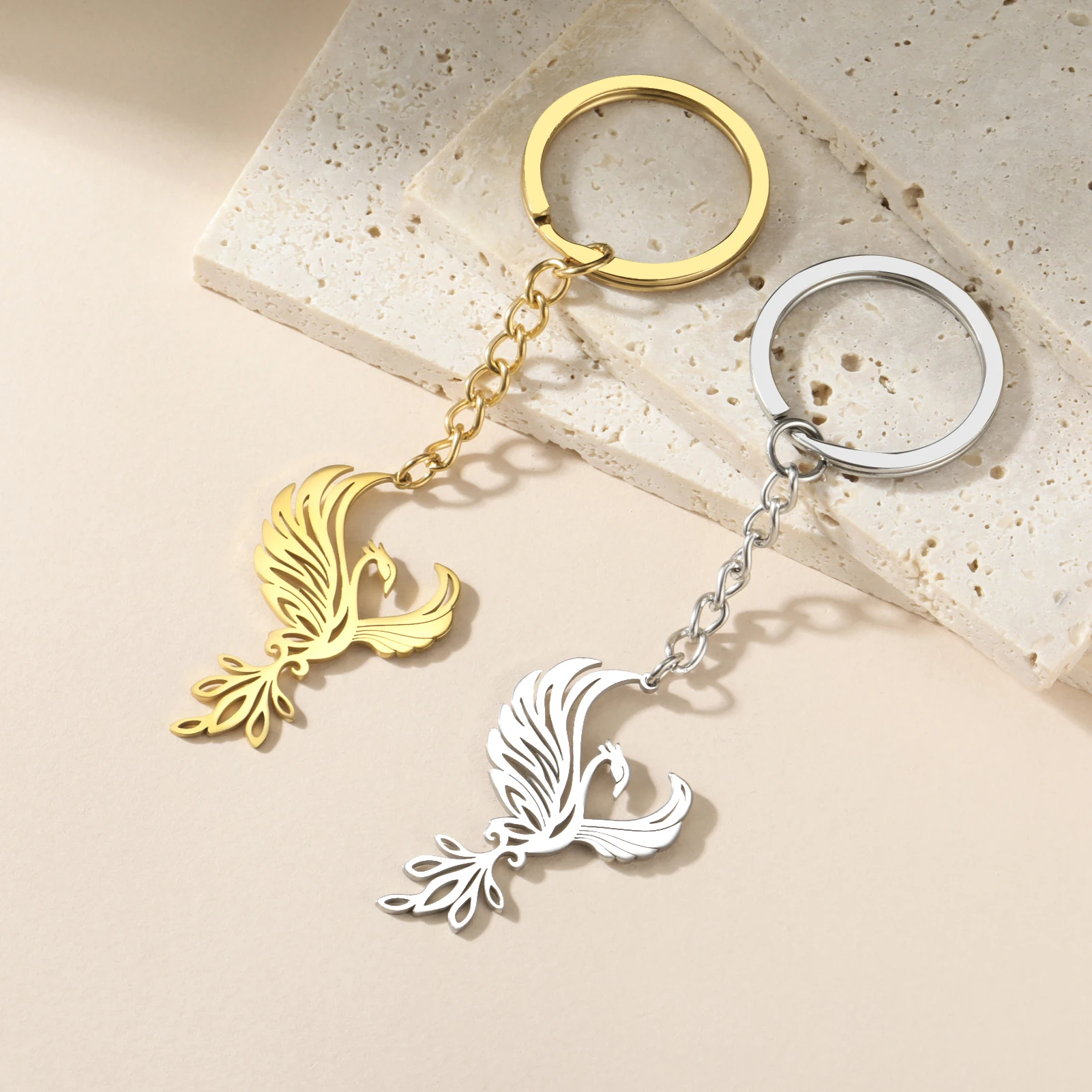 Phoenix Keychain - Symbol of Rebirth & Strength