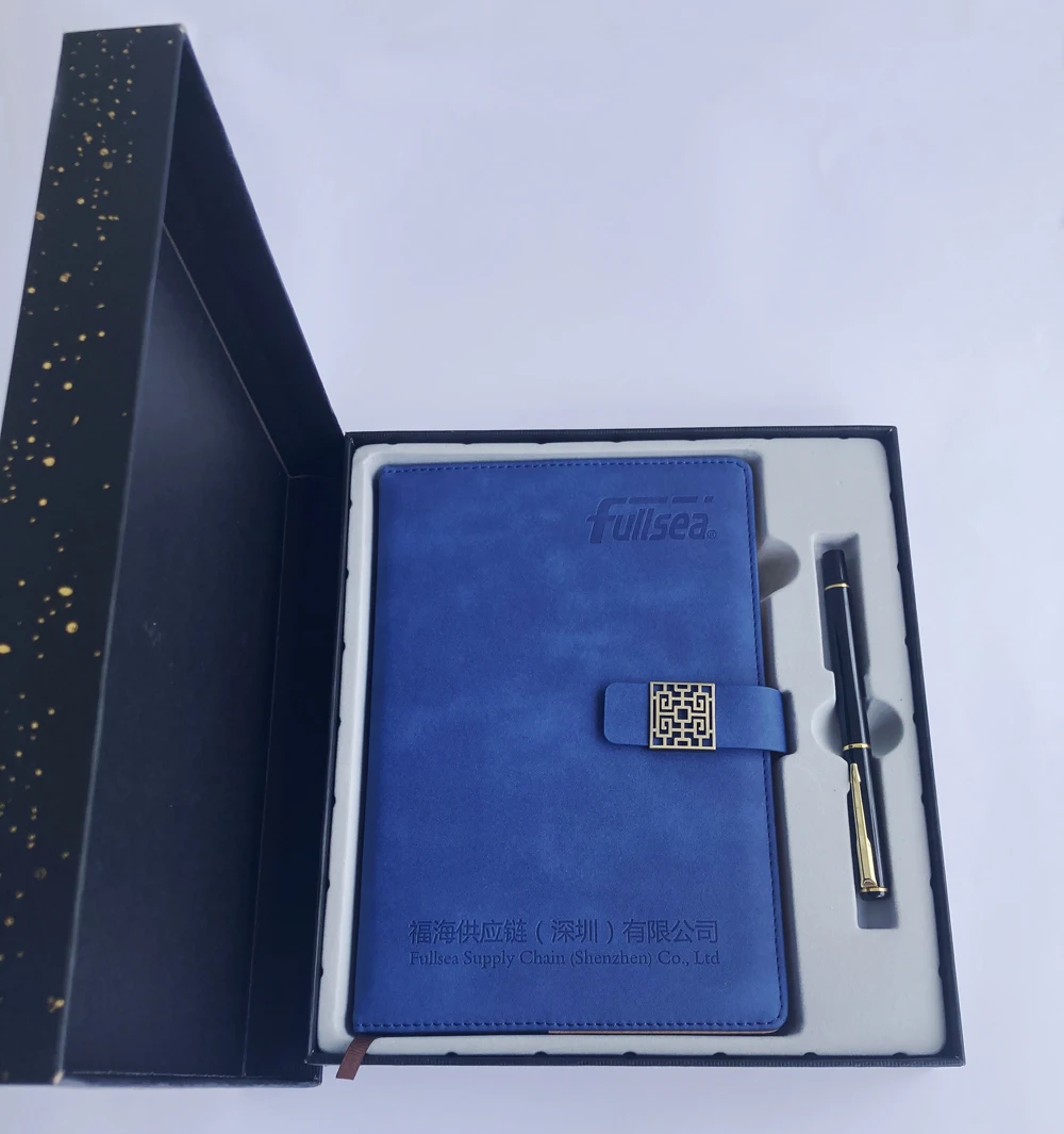 Customized Moleskin Pu Leather Notebook Leather Cover Journal With Gift