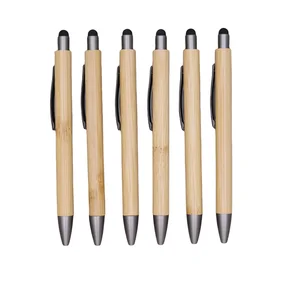 Promotional Cheap Bamboo Pens Eco Friendly Natural Wood Stylus Bamboo Pens With Customer Logo