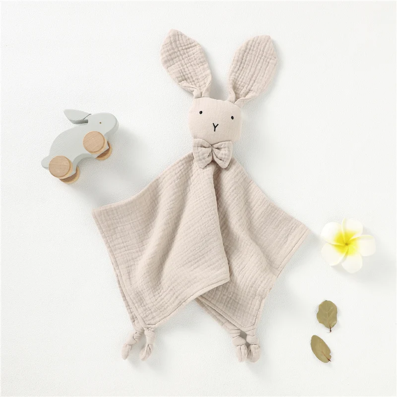 Organic Cotton Baby Bunny Comforter Cute Baby Comforter Blanket Muslin ...