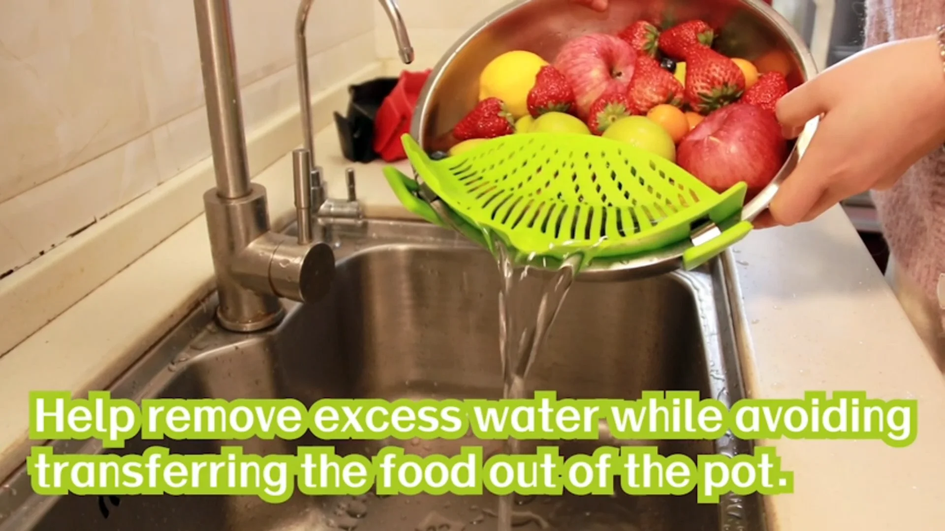 Super September Fits All Pots And Bowls Dishwasher Safe Colander Silicone Clip Home Kitchen