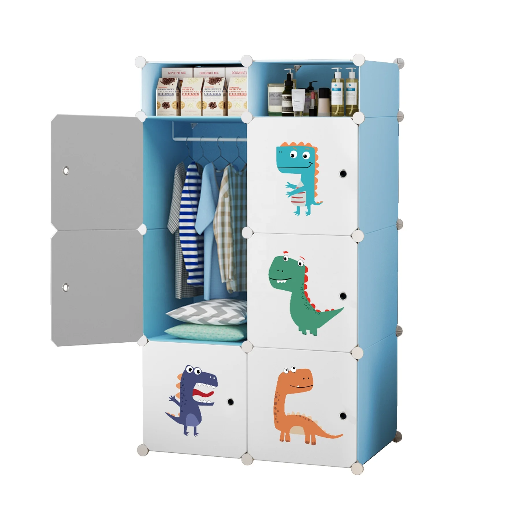 Door Plastic Soft Sheet Wardrobe for Kids Space Saving