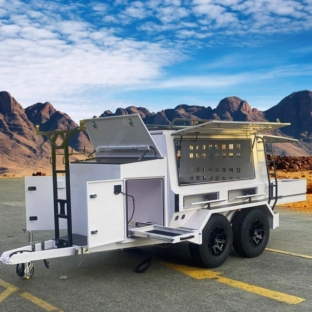 Ecocampor 8x5 Tradesman Builder Trailer Enclosed Trailer With Double-axle for Wholesale Supplier