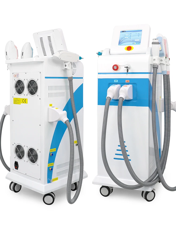4 In 1 Multifunctional Nd Yag Laser Tattoo Removal IPL Hair Removal RF Face Lifting Machine