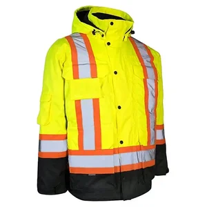 NFPA2112 Hi-Vis FRC Flame Resistant Clothing Men Oil Gas Station Safety FR Jacket Fire Retardant