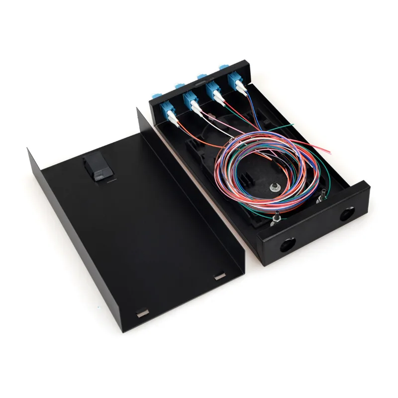 Boîtier De Jonction Fibre Optique 4 Ports SC – Boîte Terminale FTTH/FTTO/FTTD – 4 Brides SC Incluses – Installation Murale Ou Canalisation