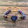 Purple Imperial Stone Beads Bracelet