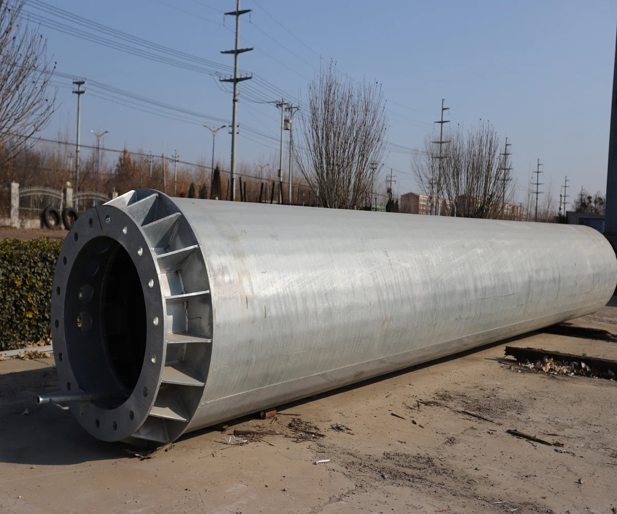 Galvanized 5G Cellphone Wifi  Single Tube Pipe  Telecommunication  tower Steel Monopole Tower  communication supplier