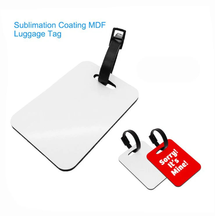 Wholesale Mdf Personalized Custom Luggage Tag Blanks Sublimation