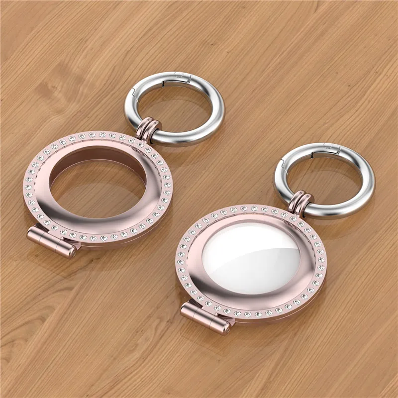 Luxury For AirTag keychain locator diamond set anti drop hard