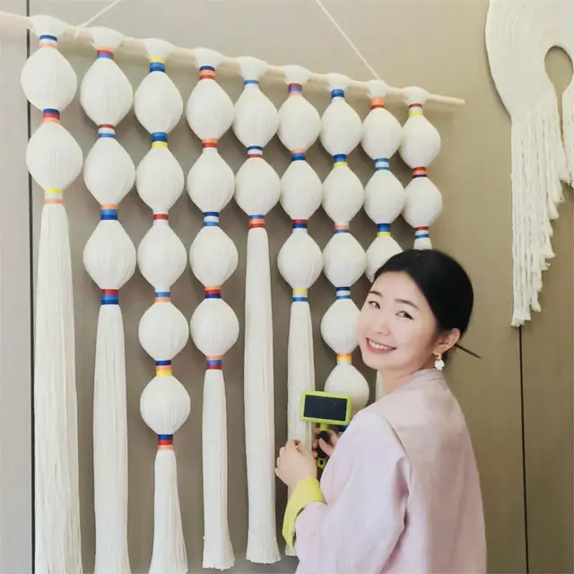 INS Macrame Ornament Decor Wedding Wall Hangings Large Wall Decor Ball Tapestry Wall Decorations for Home