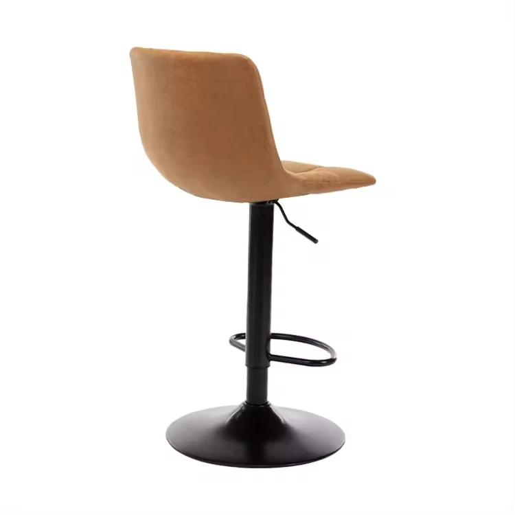 Italian Minimal Pu Leather Swivel Kitchen Bar Stools Counter Height Bar Chair