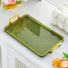 Bandeja Larga Fruta Verde Oro - 6 Compartimentos